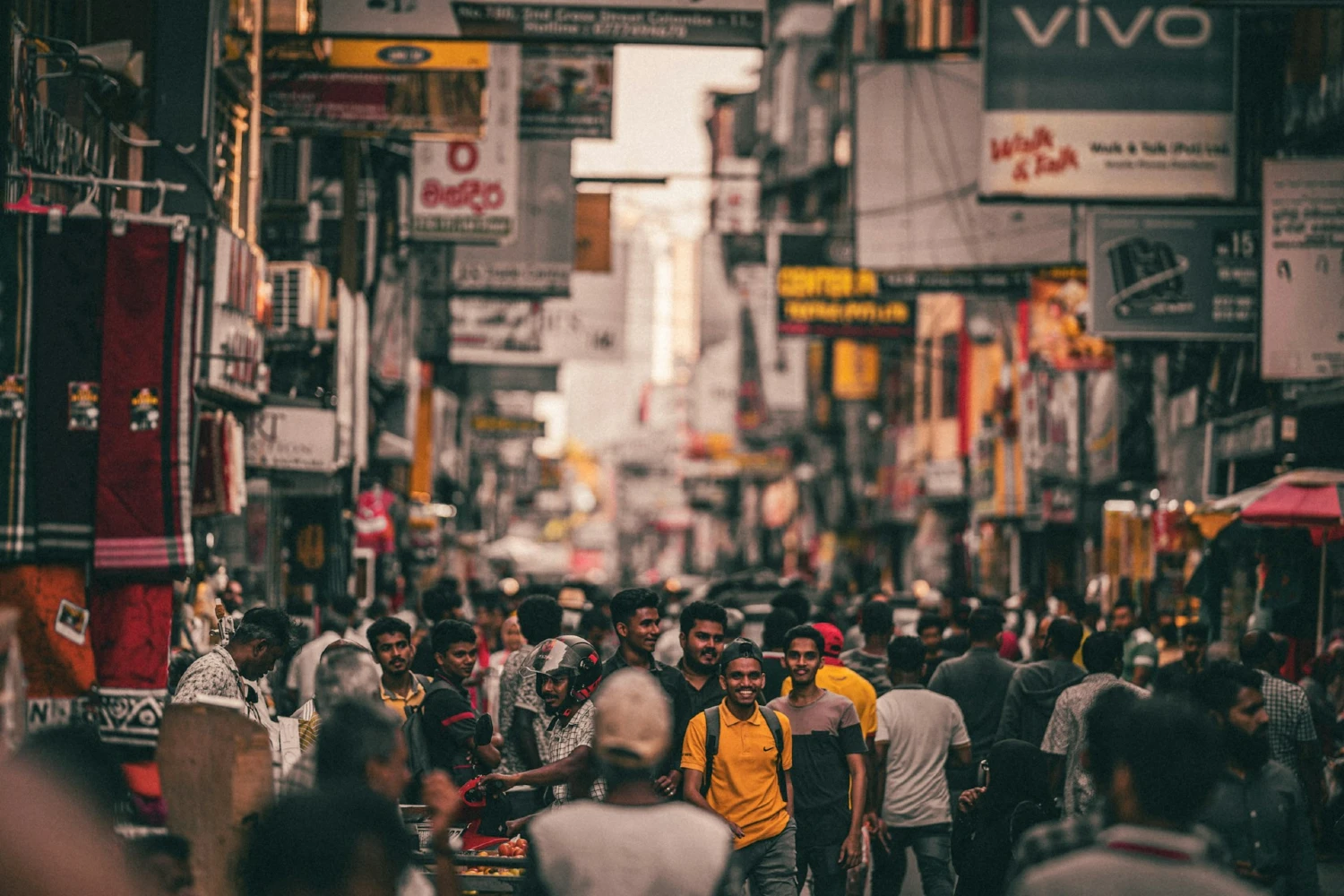 urban streetscape in colombo